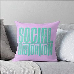 Social Distortion Band Logo Graphic Throw Pillow