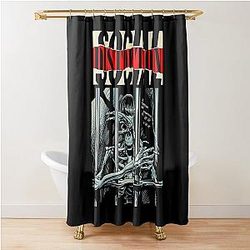 Social Distortion Skeleton In A Prison Shower Curtain