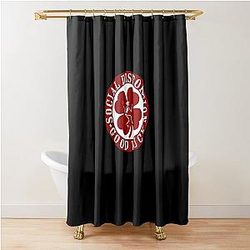 Social Distortion Red Good Luck Chiffon Top Shower Curtain