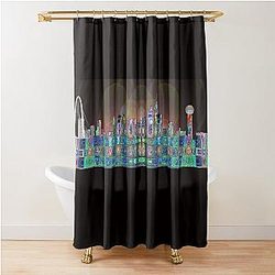 Dallas Skyline Social Distortion Shower Curtain