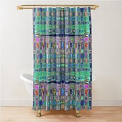 Social Distortion Abstract Art Shower Curtain