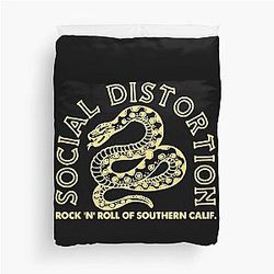 Rock N Roll Southern Social Distortion Vintage Skull Duvet Cover