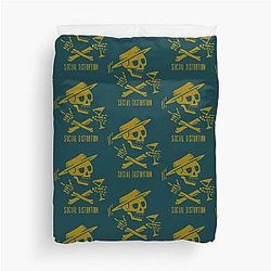 Gold Social Distortion Duvet Cover