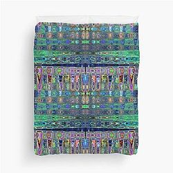 Social Distortion Digital Abstract Art Duvet Cover