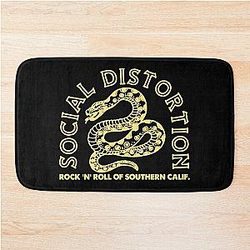 Rock Roll of Southern Social Distortion Vintage Skull Smoking Bath Mat
