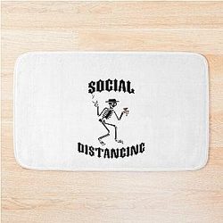 Social Distortion in Black COVID-19 Bath Mat