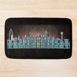 Dallas Skyline Distortion Bath Mat