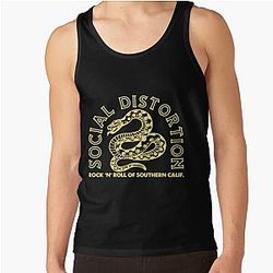 Rock Southern Distortion Vintage Skull Tank Top
