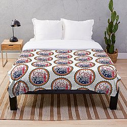 Sodapoppin Bedding Sets - Sodapoppin Retro Soda Pop Bottle Cap Red Throw Blanket RB1706