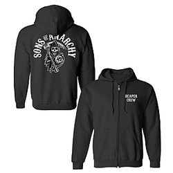 Fear The Reaper DTNK040 Sons Of Anarchy Merch Zipped Hoodies