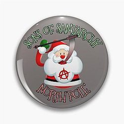 Sons of Anarchy Christmas Santa Pun Pin