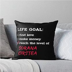 Life Goal Sorana Cirstea Throw Pillow