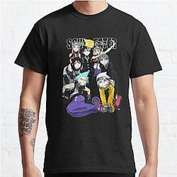 Soul Eater T-Shirts - Vintage Adventure Manga Soul Eater Characters Cool Design Classic T-Shirt RB1204