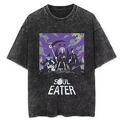 Vintage Acid-Wash Graphic PTTT1708  Soul Eater T-Shirts