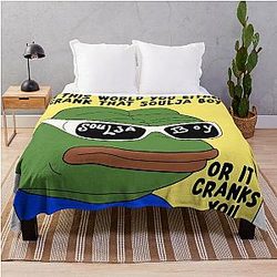Soulja Boy Pepe the Frog Throw Blanket