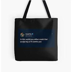 Soulja Boy Tweet Dark Blue All Over Print Tote Bag