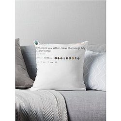 Soulja Boy tweet - In this world you either crap or it cranks you Throw Pillow