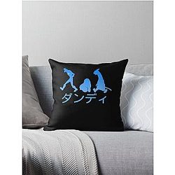 Space Dandy Silhouette Dandy(Blue) Throw Pillow