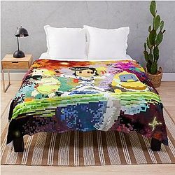 Space Dandy Pixel art Throw Blanket
