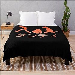 Space Dandy Silhouette Dandy(Orange) Classic  Throw Blanket