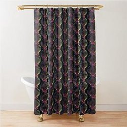 Space Dandy - Rainbow shell Shower Curtain