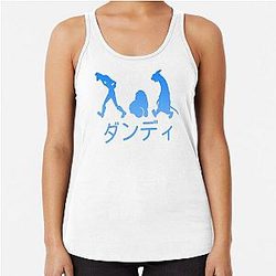 Space Dandy Silhouette "Dandy" (Blue) Racerback Tank Top
