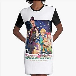 Space Dandy Graphic T-Shirt Dress