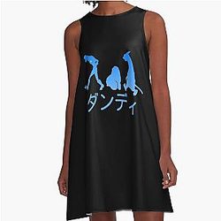 Space Dandy Silhouette Dandy(Blue) A-Line Dress