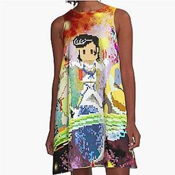 Space Dandy Pixel art A-Line Dress