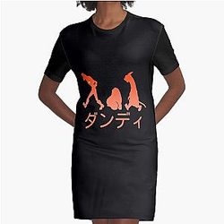 Space Dandy Silhouette Dandy(Orange) Classic  Graphic T-Shirt Dress