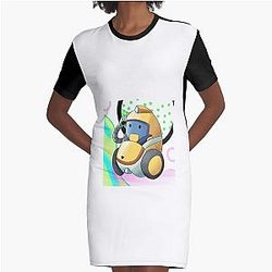 QT - Space Dandy Graphic T-Shirt Dress