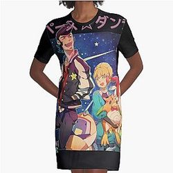 Space Dandy Group Pose Classic Graphic T-Shirt Dress