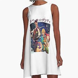 Space Dandy Group Pose   A-Line Dress