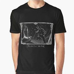 Space Dandy - Alive or dead I'm me - Monochrome Graphic T-Shirt