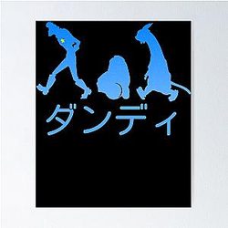 Space Dandy Silhouette Dandy(Blue) Poster