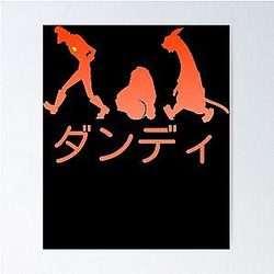 Space Dandy Silhouette Dandy(Orange) Classic  Poster