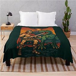Spartacus T-Rex Lightsaber Gladiator Throw Blanket