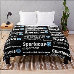 I'm Spartacus Parody Social Network Account Name Blue Throw Blanket