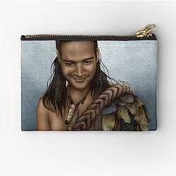 Nasir's Sneaky Smile (Spartacus) Colorized Version Zipper Pouch