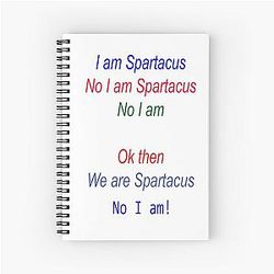 The argument goes on over who is the star of the film Spartacus Spiral Notebook