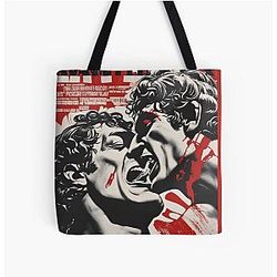 Gladiatorial Advertising - PRISCUS FIGHTS SPARTACUS All Over Print Tote Bag
