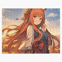 Holo in Golden Fields  Spice and Wolf Anime Girl Waifu Jigsaw Puzzle