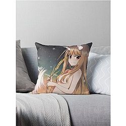 Horo Spice and Wolf Throw Pillow