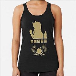 Horo - Spice and Wolf Logo (Gold) Racerback Tank Top