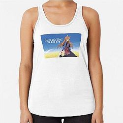 Spice and Wolf - poster Racerback Tank Top