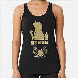Horo - Spice and Wolf Logo (Gold) Racerback Tank Top