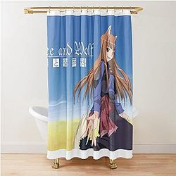Spice and Wolf - poster Shower Curtain