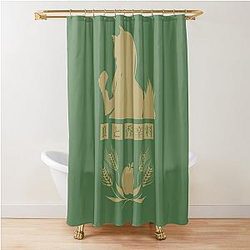 Horo - Spice and Wolf Logo (Gold) Shower Curtain