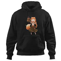 Chibi Holo Drinking - Spice and Wolf Hoodies