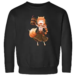 Chibi Holo Drinking - Spice and Wolf Sweatshirts